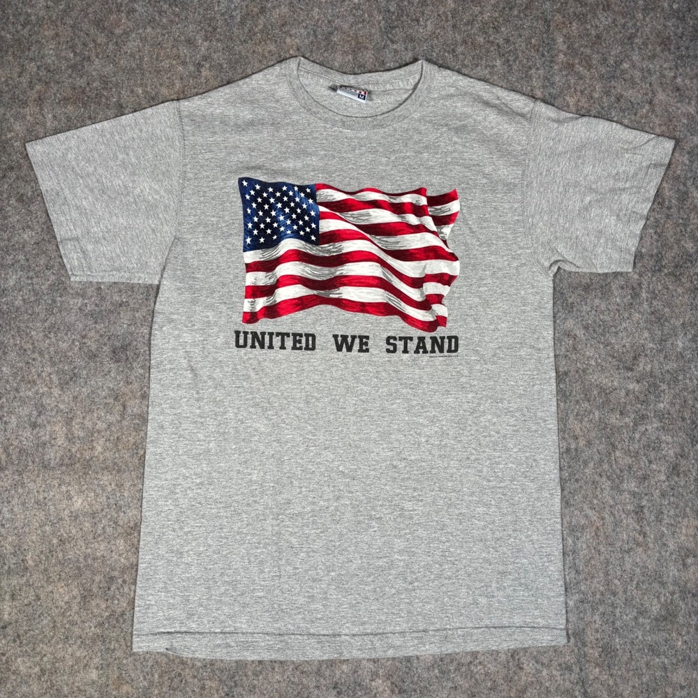 Sonoma T-Shirt Mens M Gray United We Stand American Flag Graphic Tee Patriotic